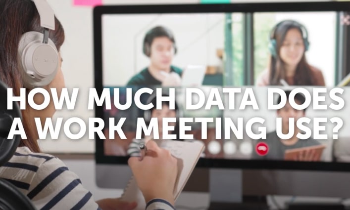 How much data does a work meeting use?